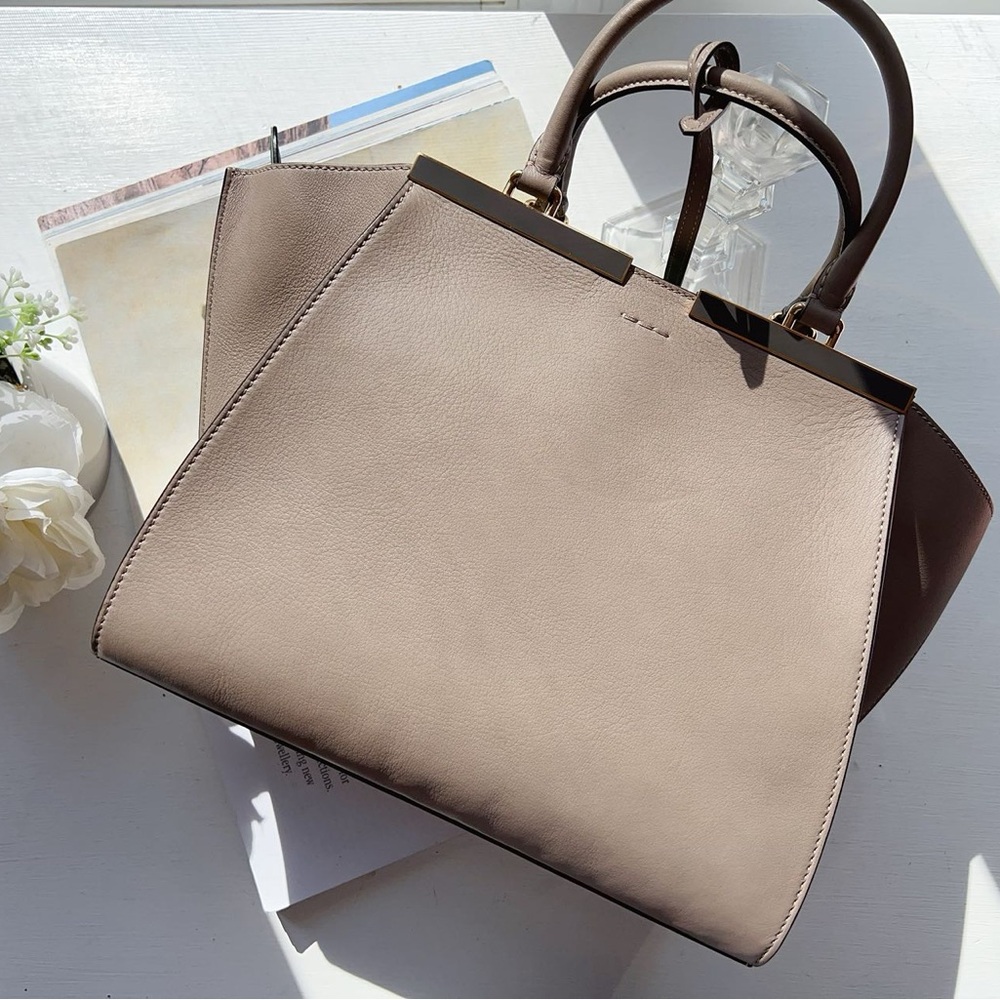 Fendi 3Jours Nappa Leather Handbag In Camel